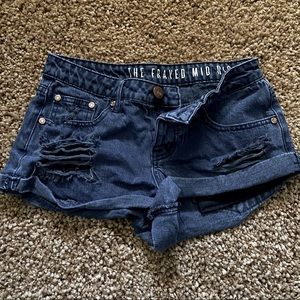 Cotton On Black denim Mid Rise Shorts